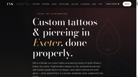 INK Exeter tattoo studio design concept